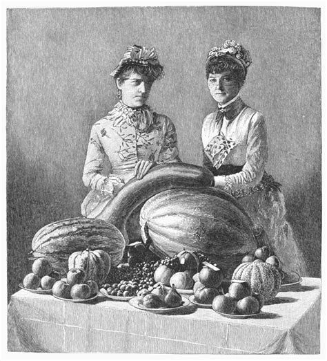 Kentucky Fair C1889 Nwomen Presenting Fruits and Vegetables at A ...