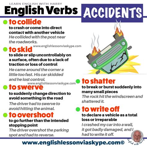 English Vocabulary Words For Car Accidents • Fluency Secrets