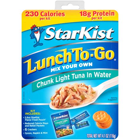 StarKist Lunch To-Go, Chunk Light Tuna in Water, 4.1 oz Box - Walmart ...