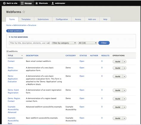 Image result for Drupal Webform Grid Layout Examples