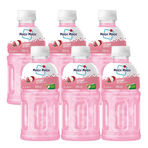 Mogu Mogu Lychee Juice with 25% NATA De Coco | Energy Booster Drink ...