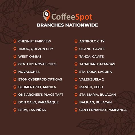 Coffee Spot Franchise Branches in the Philippines - COFFEE SPOT PHILIPPINES