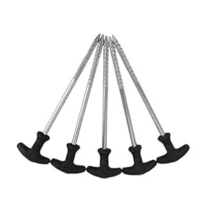 Buy 5pc Heavy Duty Rock Caravan Camping Tent Awning Hard Ground Screw ...