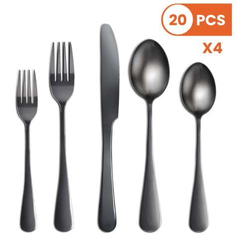 Cutlery Set Flatware Table Spoons Cutlery Kit Stainless Steel Dishes ...