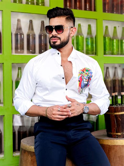 Lion Printed White Cotton Shirt – The Foomer