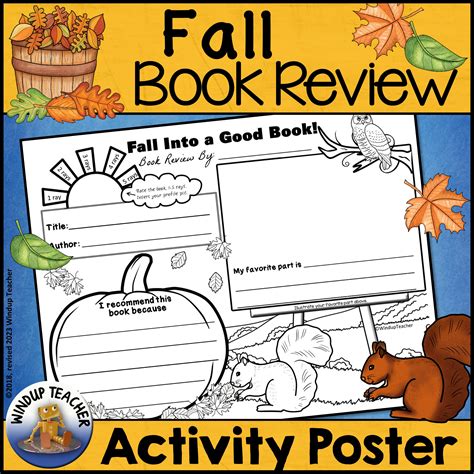 Book Review Poster - Fall Into a Good Book! Print and Go! | Made By ...