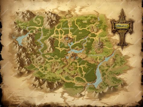 Premium Photo | Map fantasy fantastic map land magic country