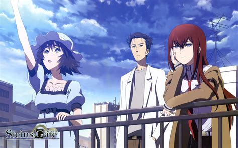 Steins;Gate HD Wallpaper: Rintaro, Kurisu, and Mayuri in Action