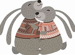 Image result for Cartoon Bunnies Hugging