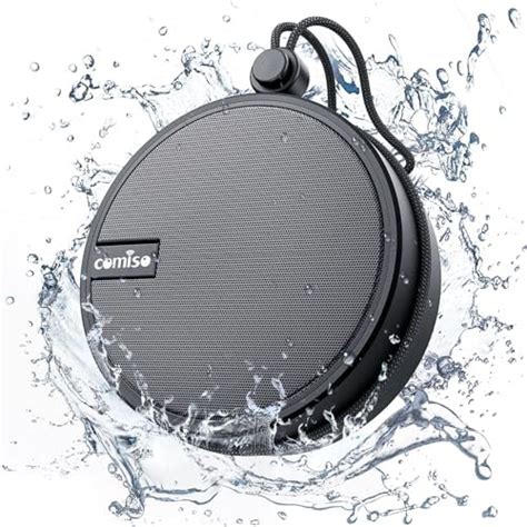 comiso C12 IPX7 Waterproof Shower Speaker, Portable Small Bluetooth ...