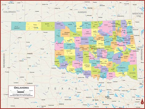 Mapas Carreteras De Estados Unidos Oklahoma 813 Oklahoma County Map