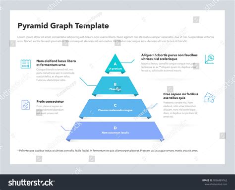 Pyramid Graph Template 4 Colorful Steps Stock Vector (Royalty Free ...
