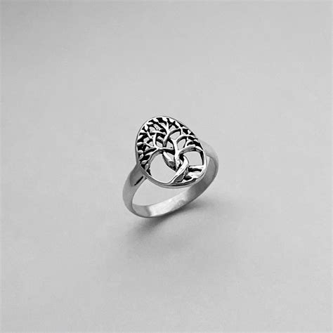 Buy Sterling Silver Medium Tree of Life Ring, Tree of Life Ring, Tree ...