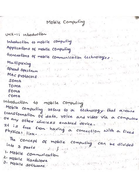 Mobile Computing Unit 1 Revision 的图像结果