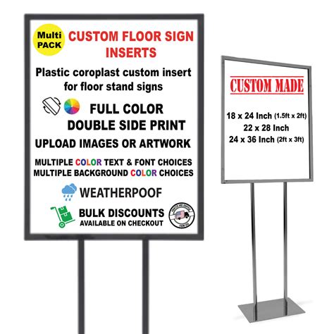 Custom Floor Stand Sign Frame Inserts – Humanity Source