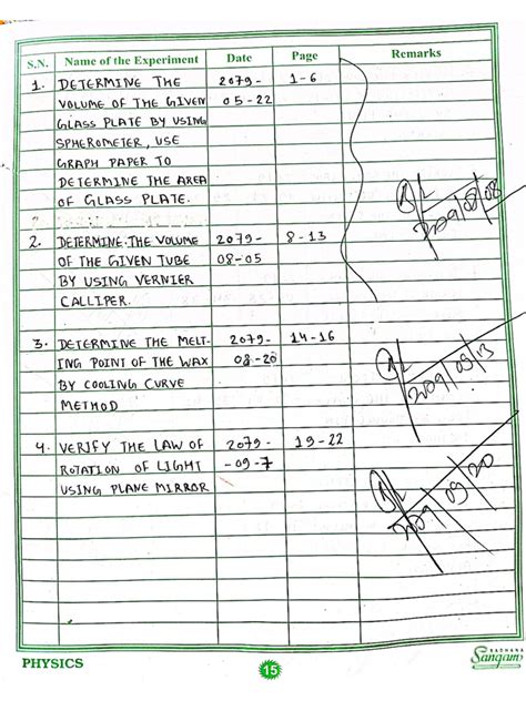 Image result for Physics Practical Notebook Std 11 Solution