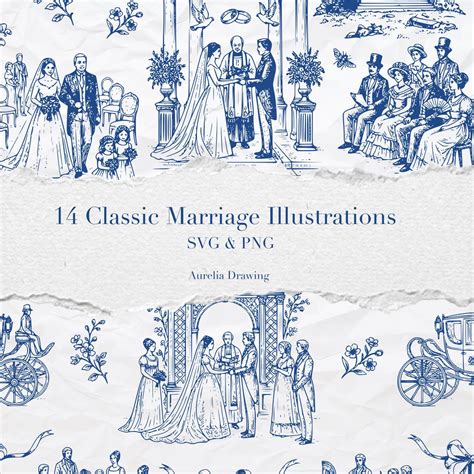 Victorian Wedding Scenes Accessories: Carriage, Cake, Chandelier,guest ...