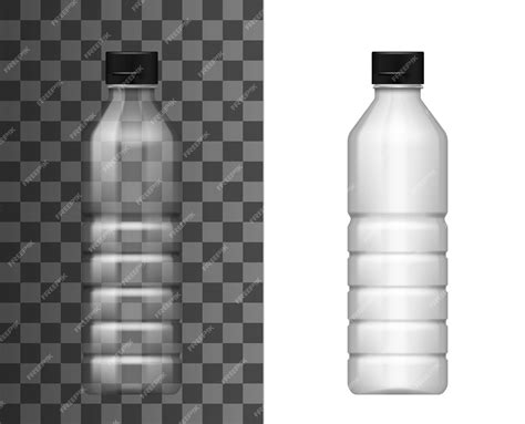 Premium Vector | Transparent plastic bottle realistic mockup