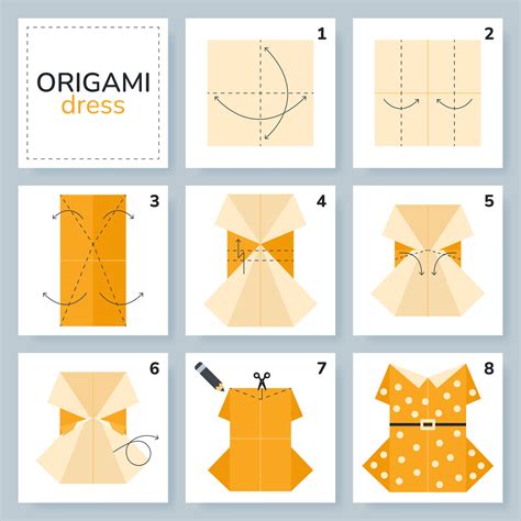 Image result for Origami Dress Tutorial