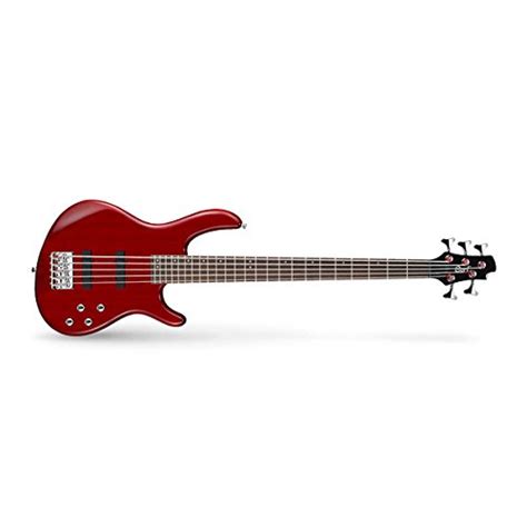 Cort ACTIONBASSVTR Action Bass V Plus Electric Bass Guitar, Red ...