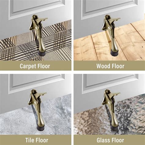 Buy 6 Pieces Heavy Duty Door Stops for Bottom of Door Kickdown Door ...