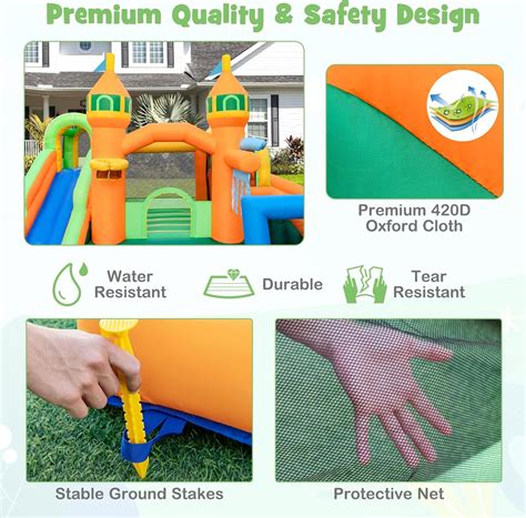 HONEY JOY Inflatable Water Slide, 9 in 1 Waterslide India | Ubuy