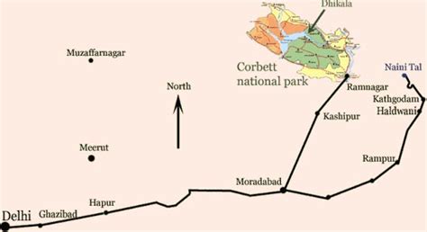 Map of Corbett National Park : How to Reach Corbett National Park Map ...