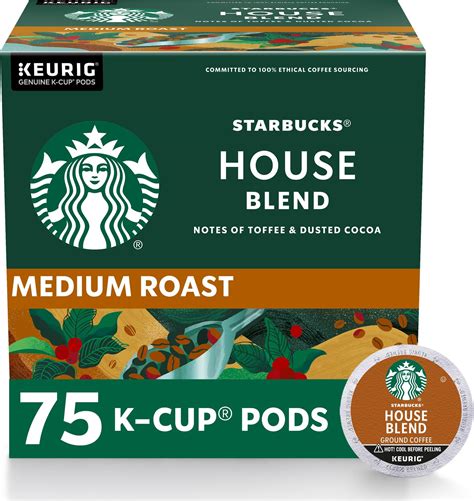 Amazon.com: Starbucks K-Cup Coffee Pods, Medium Roast, House Blend for ...