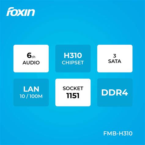 Foxin FMB H310 PRIME Motherboard -with H310 Chipset | Dual Channel DDR ...