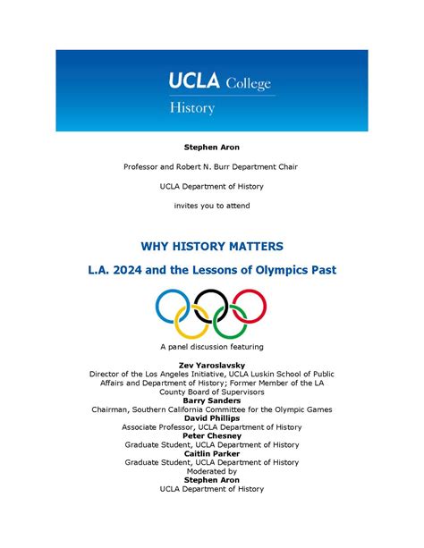 Why History Matters - UCLA Department of History