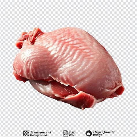Raw chicken meat isolated on transparent background | Premium AI ...