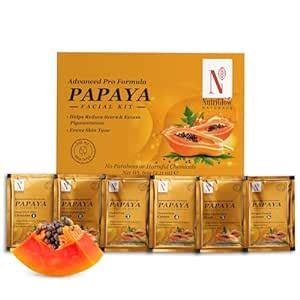 NutriGlow NATURAL'S Advanced Pro Formula Papaya Facial Kit for Glowing ...