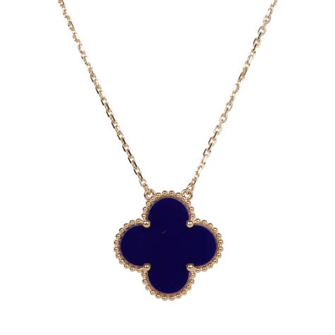 Van Cleef & Arpels Alhambra Vendome 18k Lapis Pendant Necklace ...
