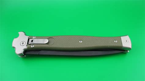 z AGA CAMPOLIN 26cm ZERO Back Dagger blade green scaled switchblade kn – Apple Valley Knives