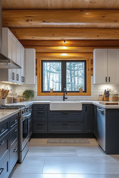 Image result for Small Cabin Kitchen