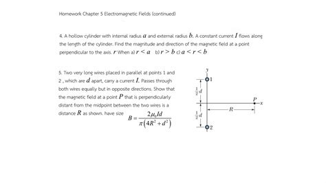 SOLVED: Homework Chapter 5 Electromagnetic Fields (continued) 4. A ...