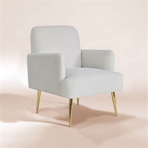 Regal Gold Legs Velvet Accent Chair Cream – Nestroots