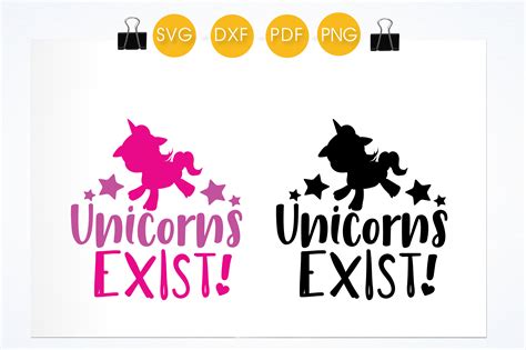 Unicorns Exist Graphic by PrettyCuttables · Creative Fabrica