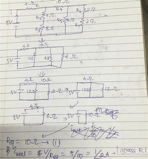 In the following circuit calculate (i) equivalent resistance (ii ...