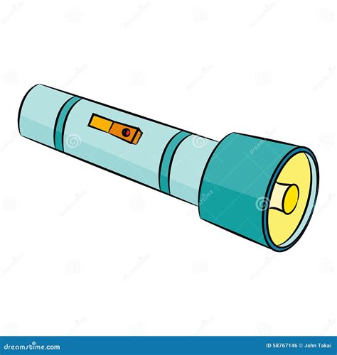 Flashlight Cartoon Icon Stock Vector - Image: 58767146