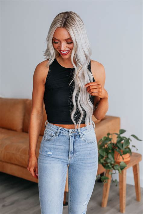 Angelina Basic Tank - Black – Wild Oak Boutique