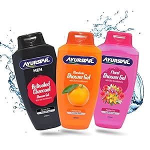 Buy AYURSTAR 555 Mandarin, Floral, Charcoal Shower Gel | Refreshing ...