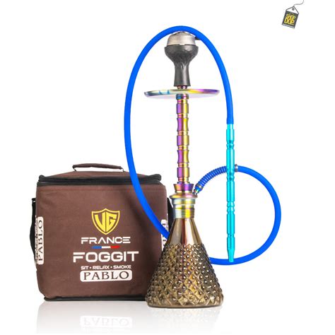 Buy Pablo L2 Hookah with Bag - Brown Base / Rainbow Stem – shopdop.in