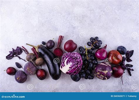 Assortment of Purple Vegetables and Fruits Stock Image - Image of vegan ...