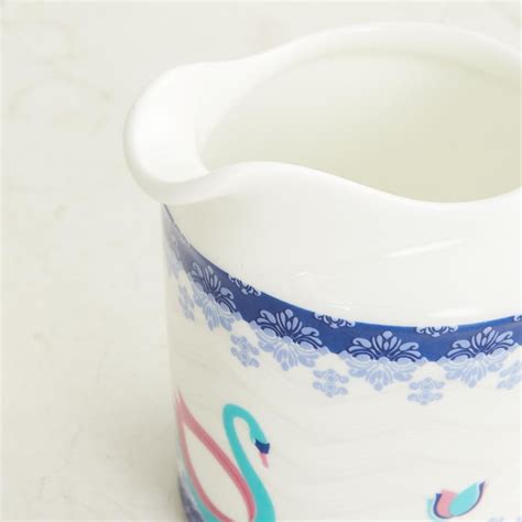 Buy Foley Swan Blue Printed Bone China Creamer- 340ml from Home Centre ...