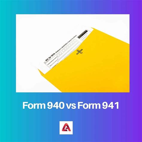 Form 940 vs Form 941: Difference and Comparison
