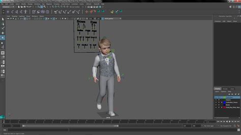 Child Boy Party Style Rigged for Maya 3D | 3D Molier International