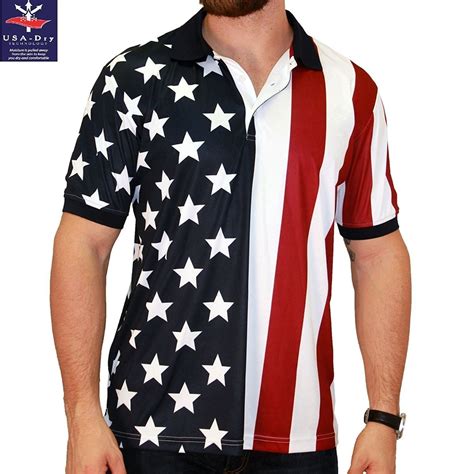 Performance Golf American Flag Shirt - Walmart.com