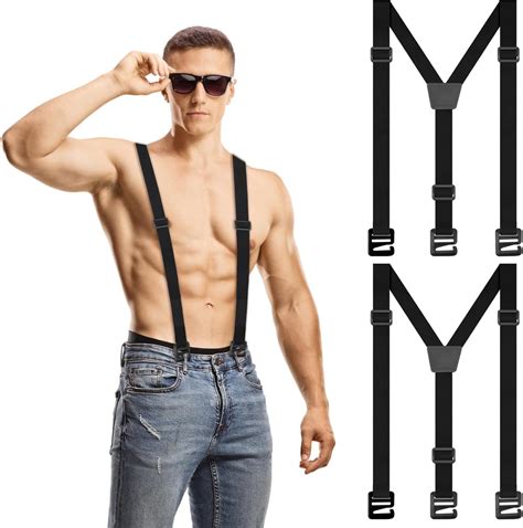 PDRMZRT 2 Pcs Hidden Suspenders for Men Under Clothing Brown With Belt ...