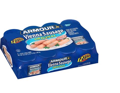 Armour Vienna Sausage Original 4.6 oz - 12 Cans | Premium Quality Meat ...